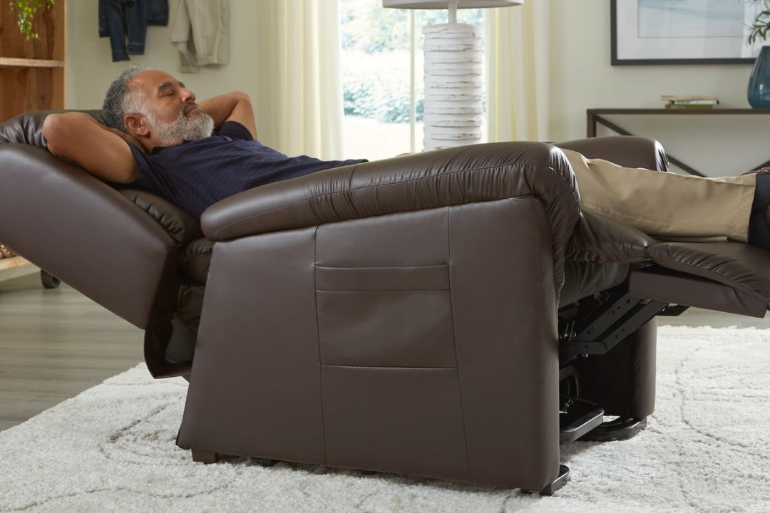 Man Relaxing in an Ultra-Comfort Recliner Chair