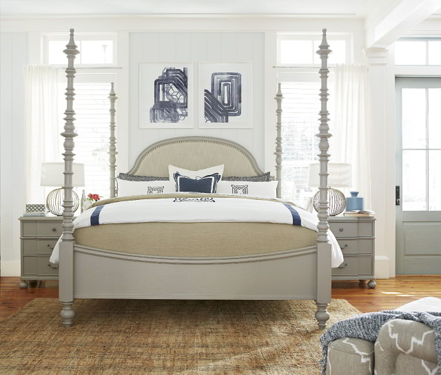 The Paula Deen Dogwood Bed is a four poster king bed with lots of Southern charm, inspired by Paula's own bed. If you don't like the ultra-tall posts on this bed, no worries! It also comes with interchangeable smaller posts to fit your own decor style. Learn more at woodstockoutlet.com.