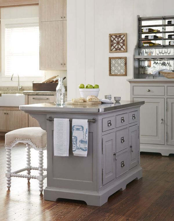 Paula Deen Dogwood Cobblestone kitchen island