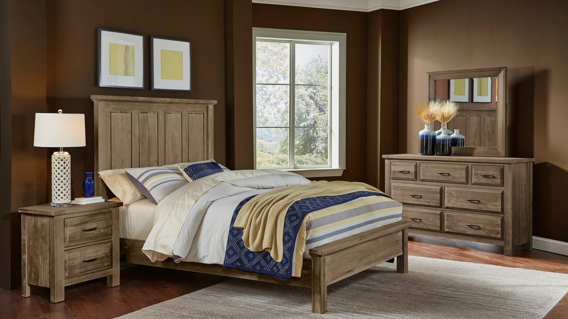 Vaughan-Bassett: Maple Road Weathered Gray Mansion Bedroom