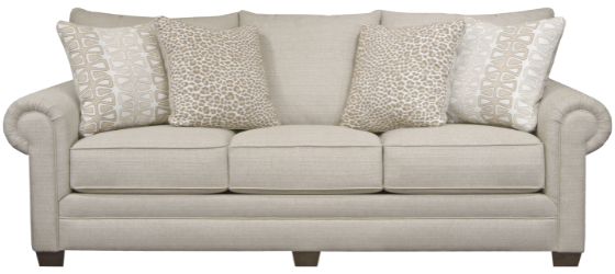 havana linen transitional sofa