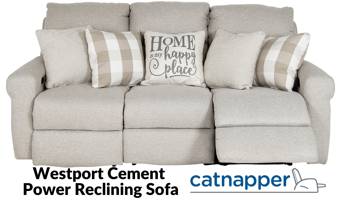 catnapper-westport-cement-power-reclining sofa