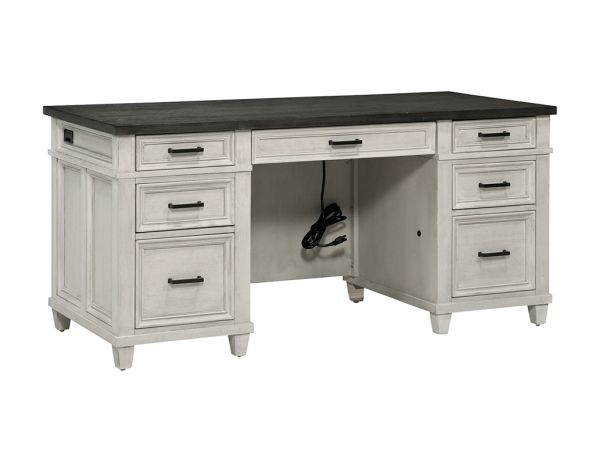 aspenhome Caraway Aged Ivory 66” Executive Desk I248-303-1