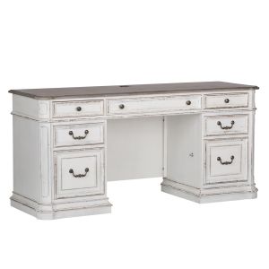 Magnolia Manor Antique White Jr. Executive Credenza Desk