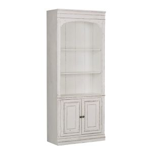 Magnolia Manor Antique White Bunching Bookcase