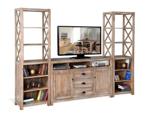 Durango Weathered Brown 3 Piece Entertainment Wall Unit