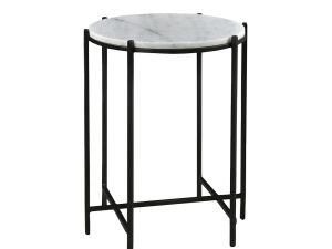 Bengal Manor Marble & Iron Accent Table 