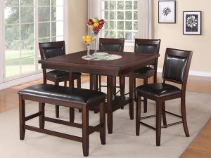 Fulton Espresso 6 Piece Counter Height Dining Set
