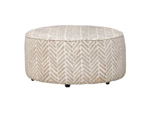 Passageway Vanilla Round Cocktail Ottoman