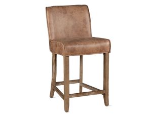 Buddy Tan Leather Upholstered Counter Stool