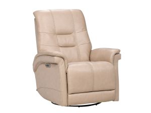 Carnegie Verona Linen Leather Swivel Glider Rocker Cordless Power Recliner