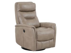 Gemini Linen Power Swivel Glider Recliner 