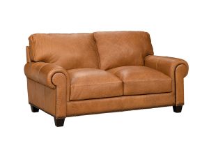 Madison Desert Sand 100% Leather Loveseat