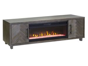 Palisades Gray 80" Fireplace TV Console