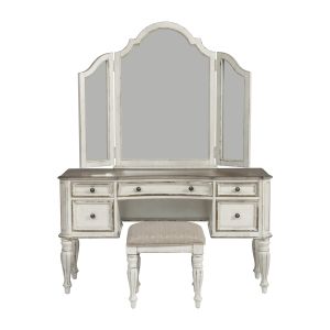 Magnolia Manor Antique White 3 Piece Vanity Set