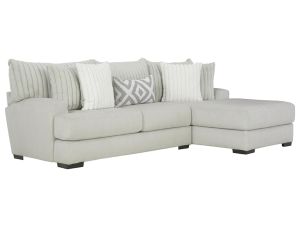 Tweed Silver 2 Piece Right Arm Chaise Sectional