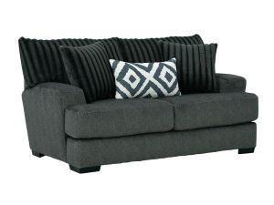 Tweed Gunmetal Loveseat