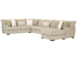 Tweed Toast 4 Piece Right Arm Chaise Sectional 