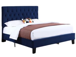 Amelia Navy Blue Upholstered Bed