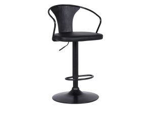 Eagle Black Adjustable Height Swivel Bar Stool