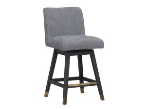 Isabella 26" Grey Swivel Counter Stool