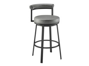 Reuben Grey Bar Height Swivel Stool