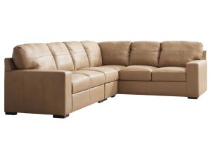 Bandon Toffee Leather 3 Piece Right Arm Sofa Sectional 
