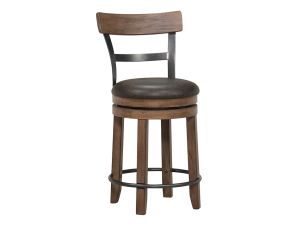 Doe Valley Dark Brown Swivel Counter Stool