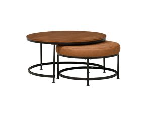 Drezmoore Light Brown / Black Nesting Cocktail Table Set 