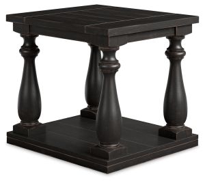 Mallacar Black Rectangular End Table