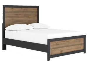 Vertani Black/Honey Brown 3 Piece Full Panel Bedroom Set