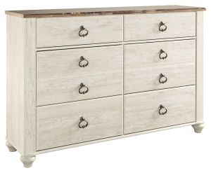 Willowton Whitewash 6 Drawer Dresser