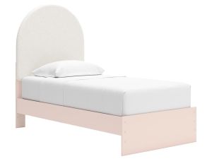 Wistenpine Blush Upholstered Platform Panel Bed