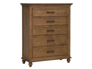 Hensley Warm Honey 5 Drawer Chest