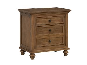 Hensley Warm Honey 3 Drawer Nightstand