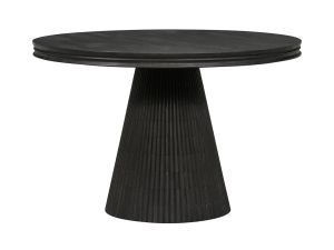 Gaines Charcoal Black Round Dining Table