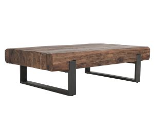 Duarte Reclaimed Wood & Iron Oversized Cocktail Table