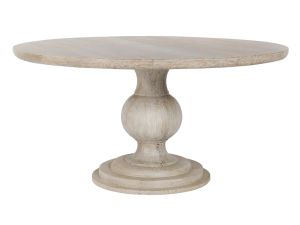 Hera White Wash 60" Round Dining Table