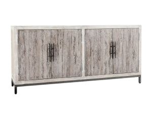 Lisbon 4 door Cream Travertine Cabinet