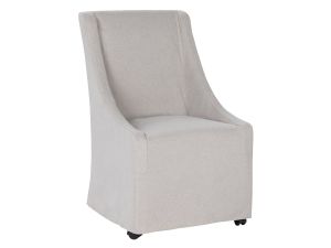 Warwick Stone Beige Dining Chair with Casters