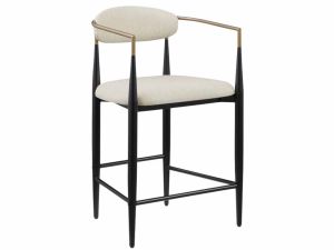 Tina Beige Upholstered Counter Stool