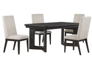 Hathaway Acacia Brown 5-Piece Rectangular Dining Set 