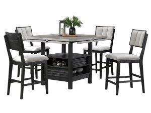 Cline Counter Height Dining Table with 4 Stools