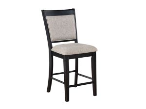 Fulton Black & Light Grey Padded 24" Counter Stool