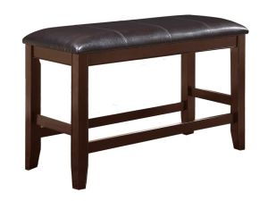 Fulton Espresso Counter Height Cushioned Bench