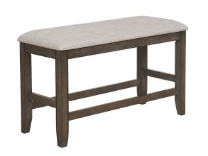 Fulton Grey Counter Height Cushioned Bench