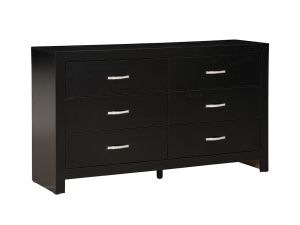 Jaylen Black 6 Drawer Dresser