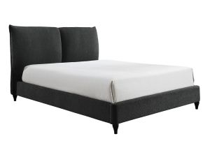 Jenn Charcoal Bouclé King Upholstered Platform Bed