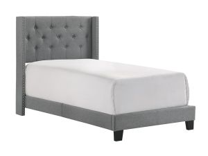 Makayla Grey Upholstered Bed