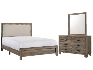 Millie Grey Upholstered 3 Piece Bedroom Set